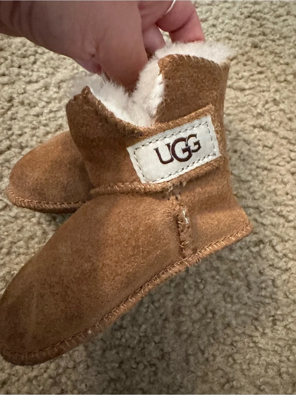 UGG Baby Chestnut Suede Booties